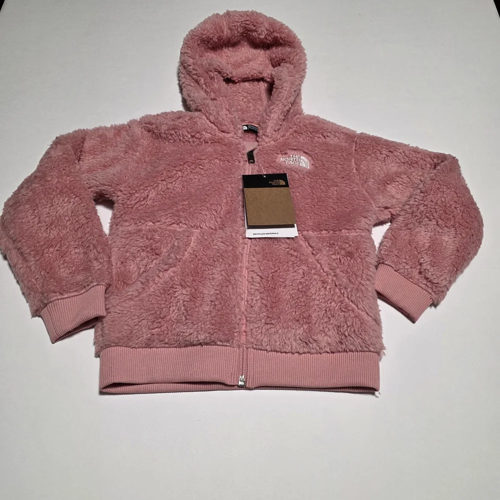 Girls' Size 5 The North Face Kids Pink Fleece Hoodie Sweater - Picture 1 of 12